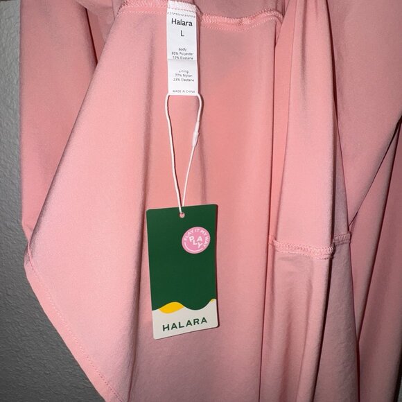 Halara Breezeful Racerback Quick Dry Casual Midi Dress Pockets Women’s L Hi Low - Picture 9 of 12